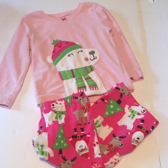 Carter's Pajamas Girls Pink Christmas Pjs Size 3t Poshmark